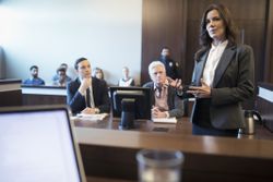 Lawyers in Courtroom