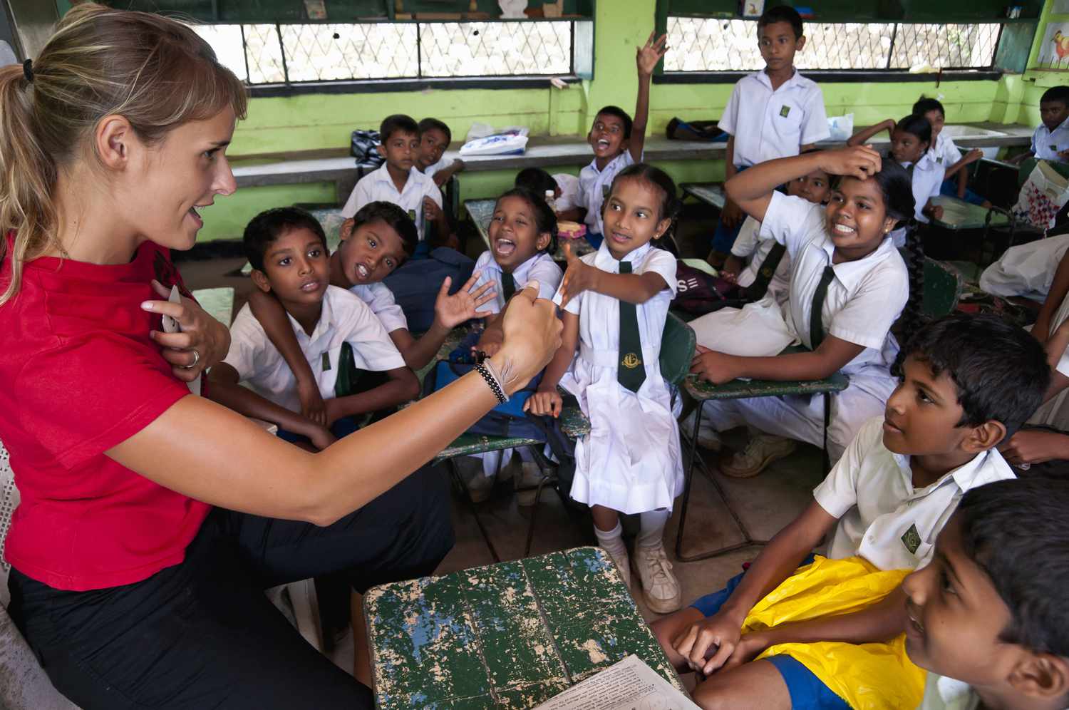 Volunteering With Children in a School