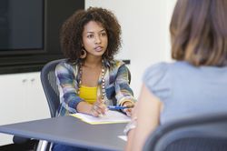 two businesswoman meeting