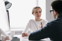 Pretty HR Manager Conducting Interview