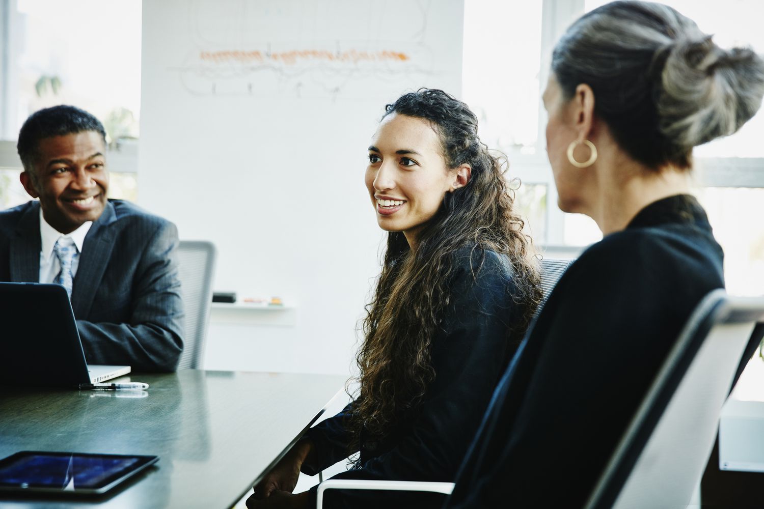 Business managers seated around a table.