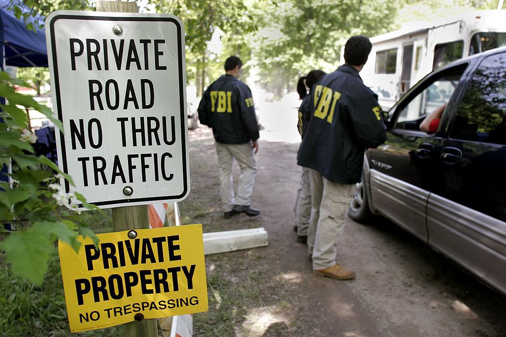 FBI agents at a checkpoint