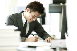 young businessmen working in the office