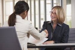 Two business associates shaking hands