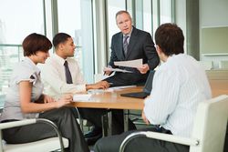 Businesspeople in meeting