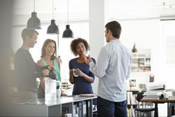 Group of professionals engaged in a productive discussion