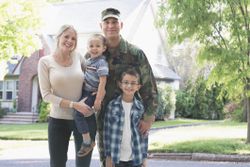 military family in front of house paid for using basic allowance for housing BAH